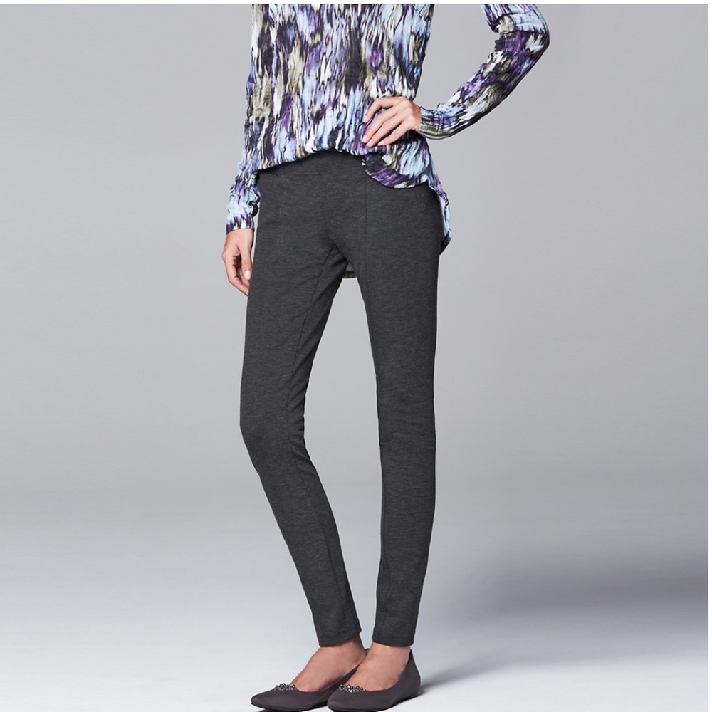 Simply Vera Wang gray ponte pants